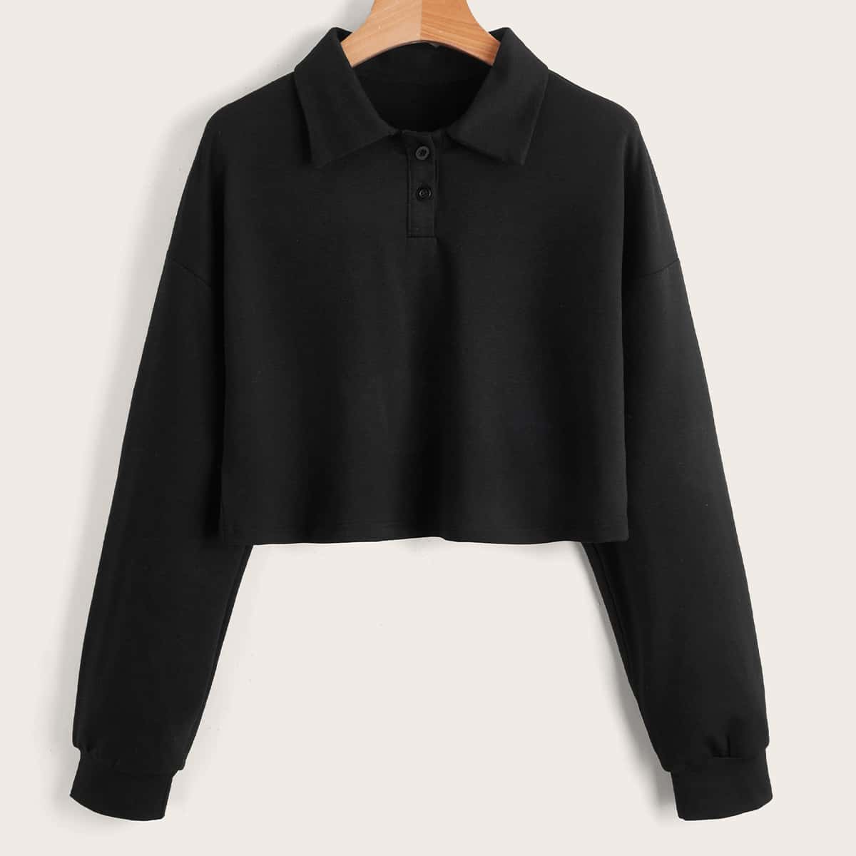 

Solid Polo Tee, Black