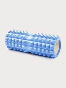 1pc Crescent Moon Shaped Mini Hollow Yoga Roller, Massage Roller, Fitness Foam Roller, Muscle Massage Hollow Roller, Deep Tissue Fitness Relaxation Roller - Blue - View 2