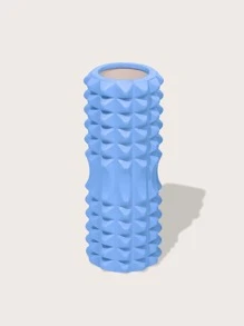 1pc Crescent Moon Shaped Mini Hollow Yoga Roller, Massage Roller, Fitness Foam Roller, Muscle Massage Hollow Roller, Deep Tissue Fitness Relaxation Roller - Blue - View 3