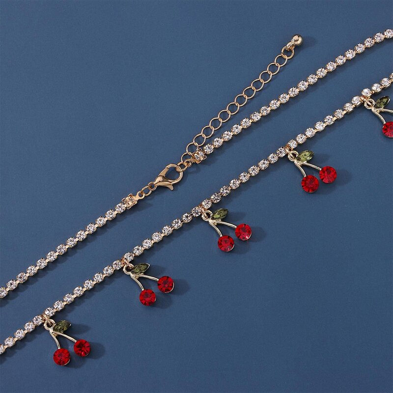 

Cherry Charm Necklace, Gold