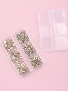 1 caja Decoración con piedras rhinestone para decoración de uñas - transparente - Ver 2