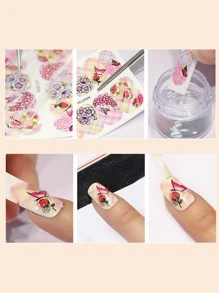12sheets Christmas Cartoon Graphic Nail Art Sticker - Multicolor - View 3