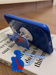 帶字母圖案的手機套，配有卡通式推出手機握把，適用於iPhone 15/15 Plus /15 Pro /15 Promax - 彩色 - 查看 7