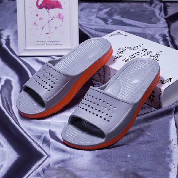 

Men Hollow Out Slippers, Grey