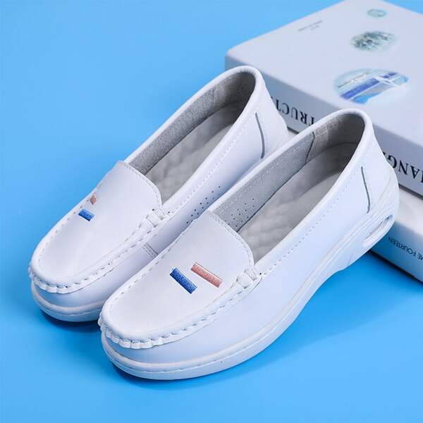 

Air Cushion Design Slip On Shoes, White