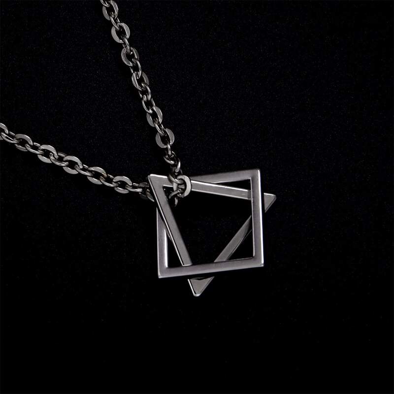

Geo Decor Chain Necklace, Silver