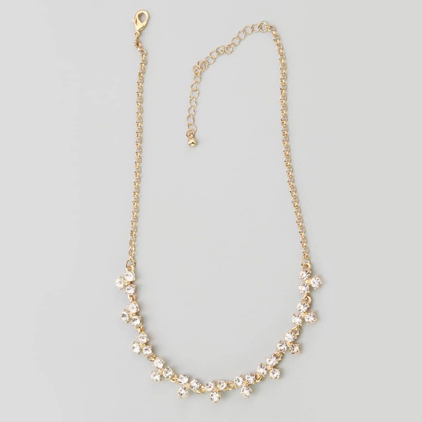 

Rhinestone Decor Necklace, Gold