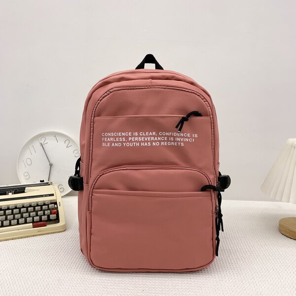

Letter Graphic Backpack, Watermelon pink