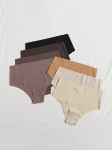 Snug Zone Women's Casual High Stretch Plain Multicolor Bikini Panties Set Comfortable Underwear Fabric Briefs - Multicolor - View 5