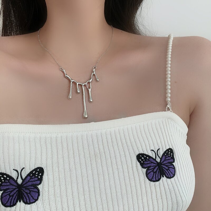 

Structured Design Chain Necklace, Silver