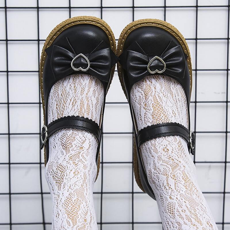 

Bow Decor Mary Jane Flats, Black