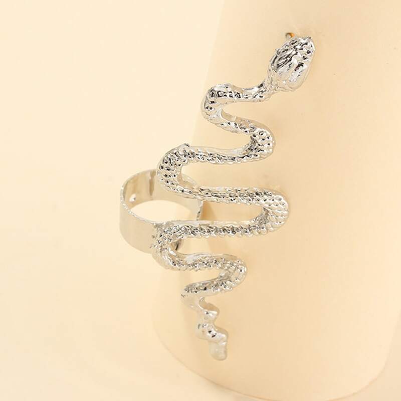 

1pc Snake Decor Earring, Silver