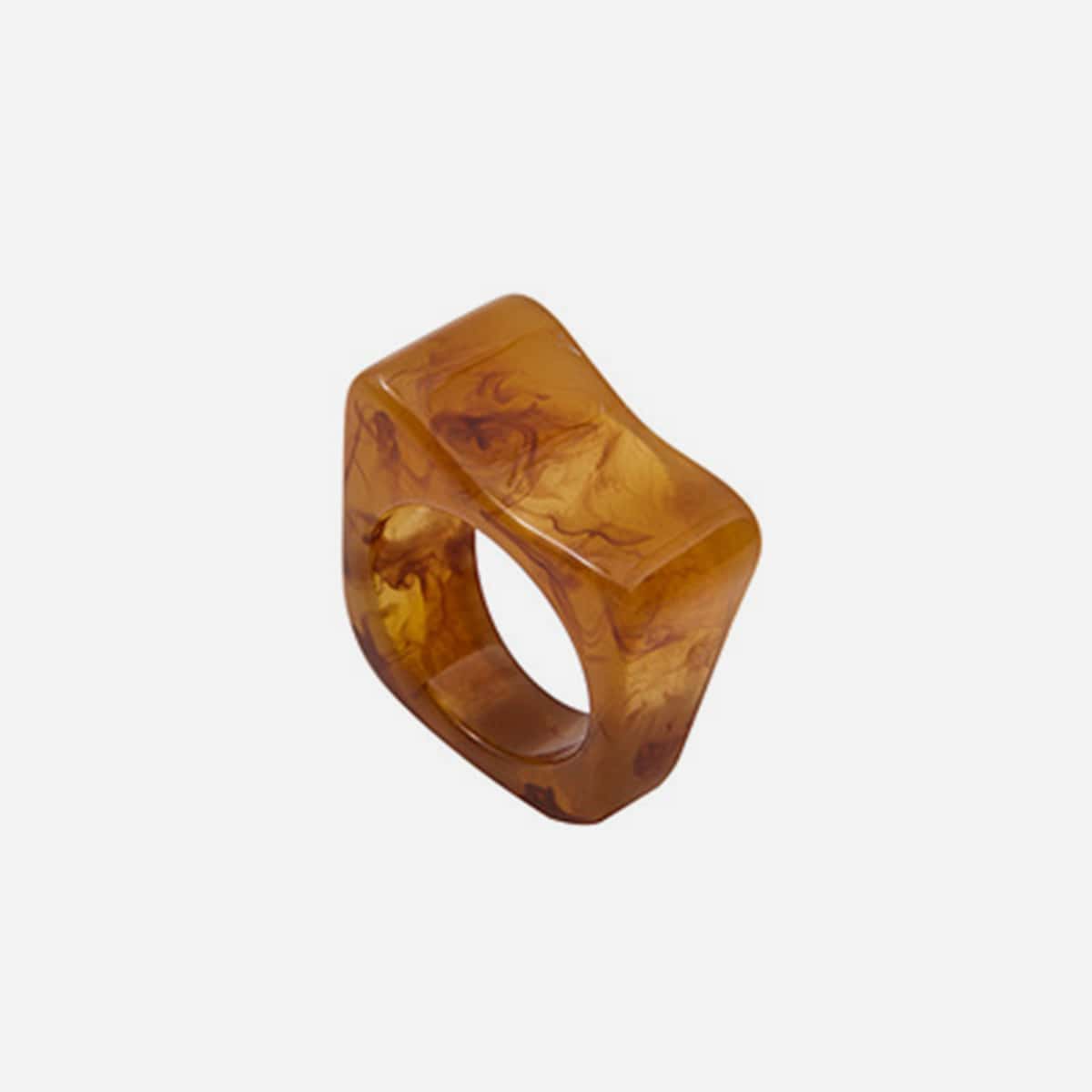 

1pc Resin Ring, Brown