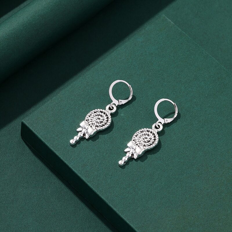 

Lollipop Drop Earrings, Silver