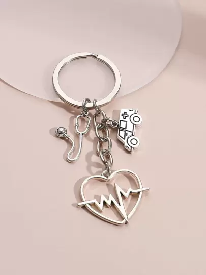 救护车钥匙扣，适用于钱包、书包、背包和挎包，情人节汽车配件，书包挂饰，学校背包，可爱哥特风，Y2K 圣诞礼物创意