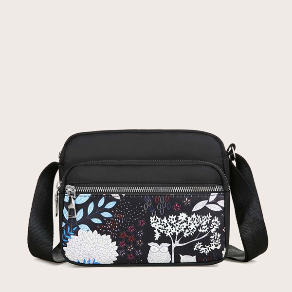 

Cartoon Graphic Crossbody Bag, Multicolor