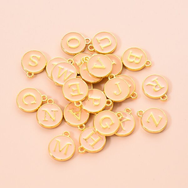 

26pcs Letter Decor DIY Pendant, Champagne