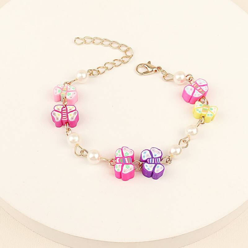 

Butterfly Decor Chain Bracelet, Multicolor
