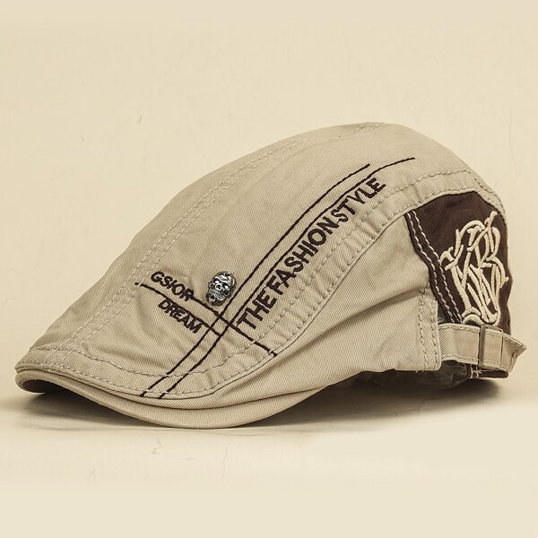 

Men Letter Graphic Hat, Khaki
