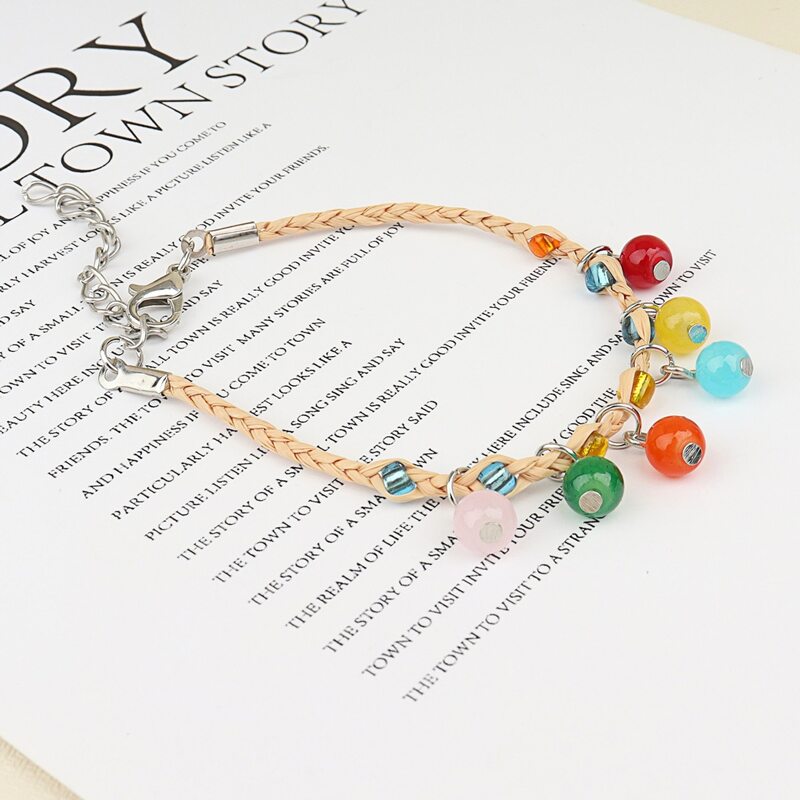 

Bead Tassel Charm Bracelet, Multicolor