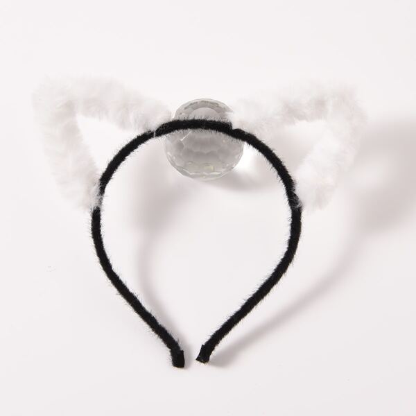 

Cat Ear Decor Headband, Black and white