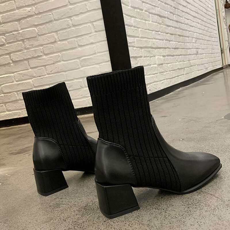 

Minimalist Sock Boots, Black