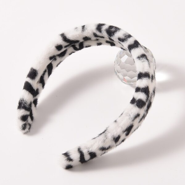 

Leopard Pattern Headband, Black and white