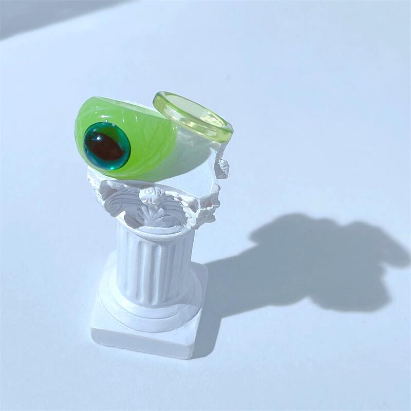 

3pcs Geo Decor Ring, Green