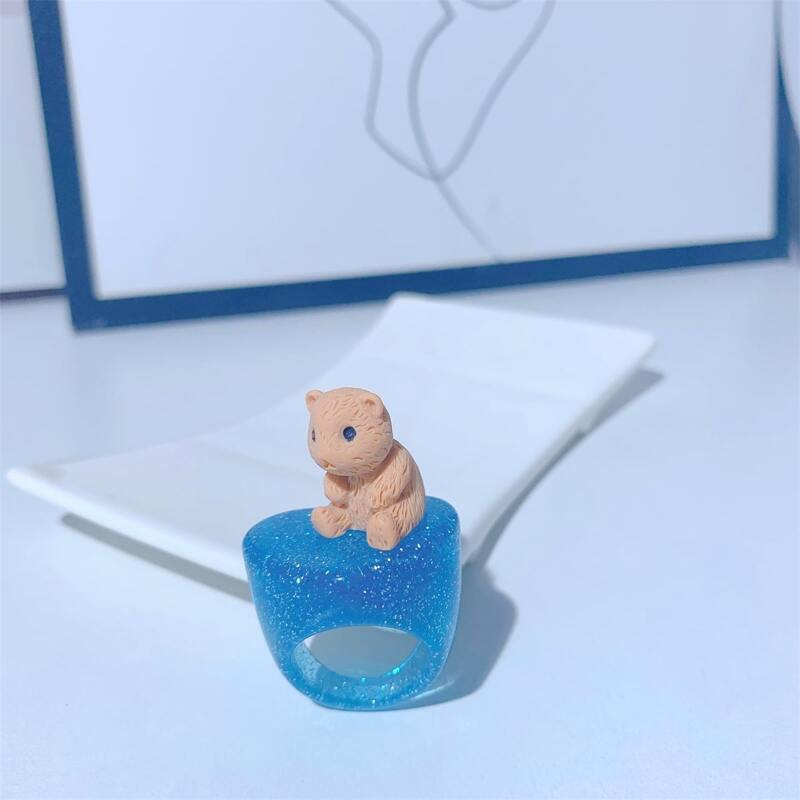 

Bear Decor Ring, Blue