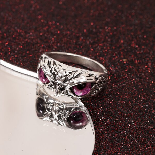 

Girls Owl Decor Ring, Pink