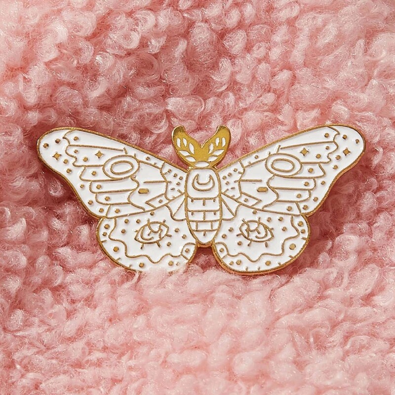 

Butterfly Decor Brooch, White