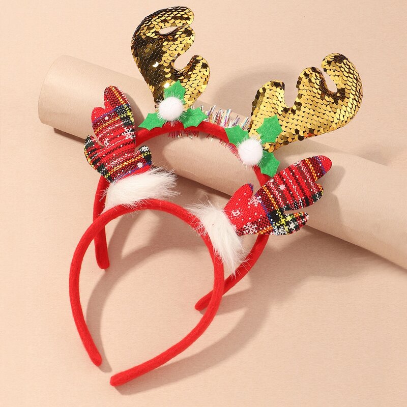 

2pcs Christmas Graphic Headband, Multicolor