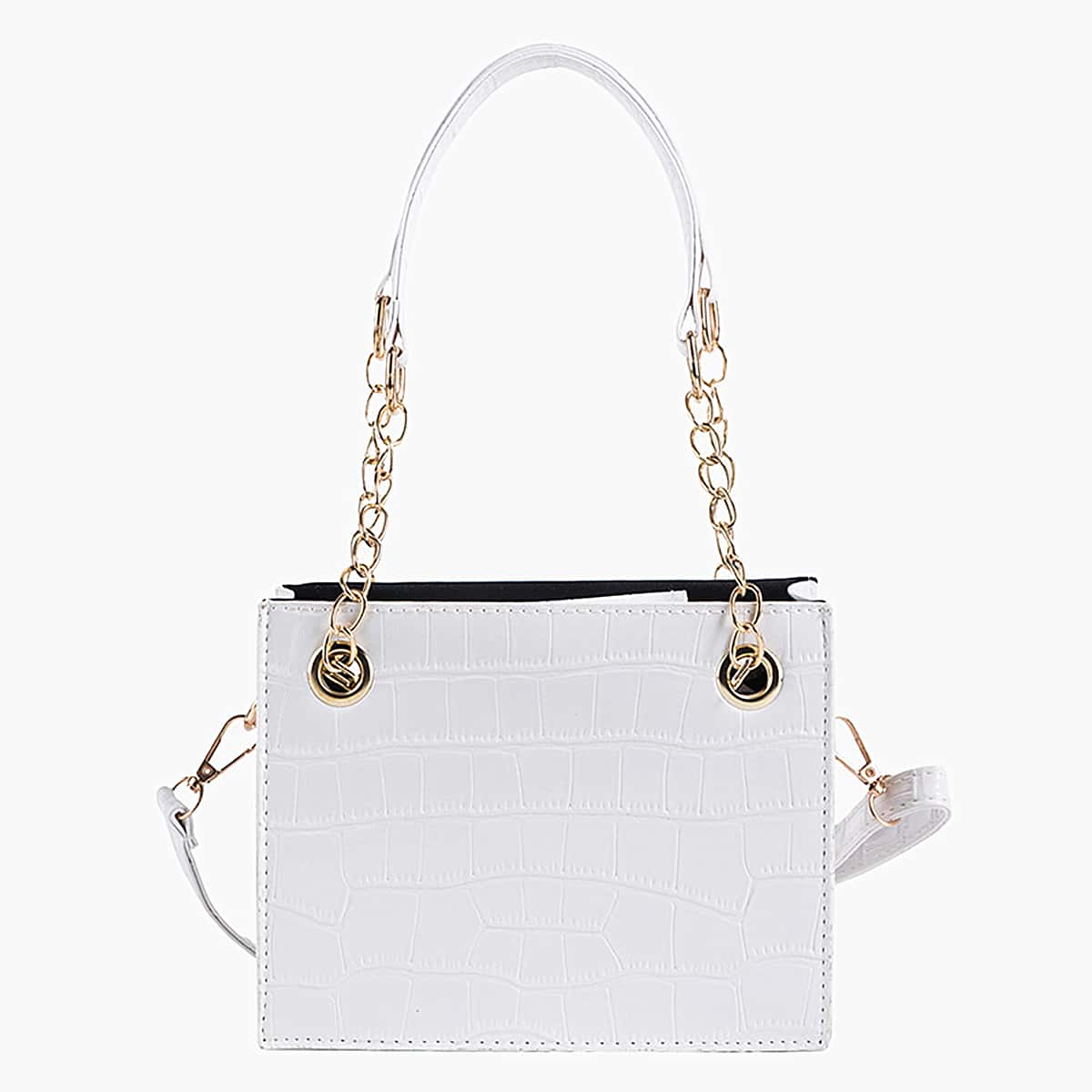 

Stone Grain Shoulder Bag, White