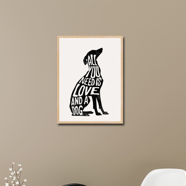 

Dog Print Unframed Painting, Multicolor