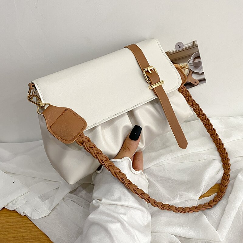 

Flower Print Shoulder Bag, White