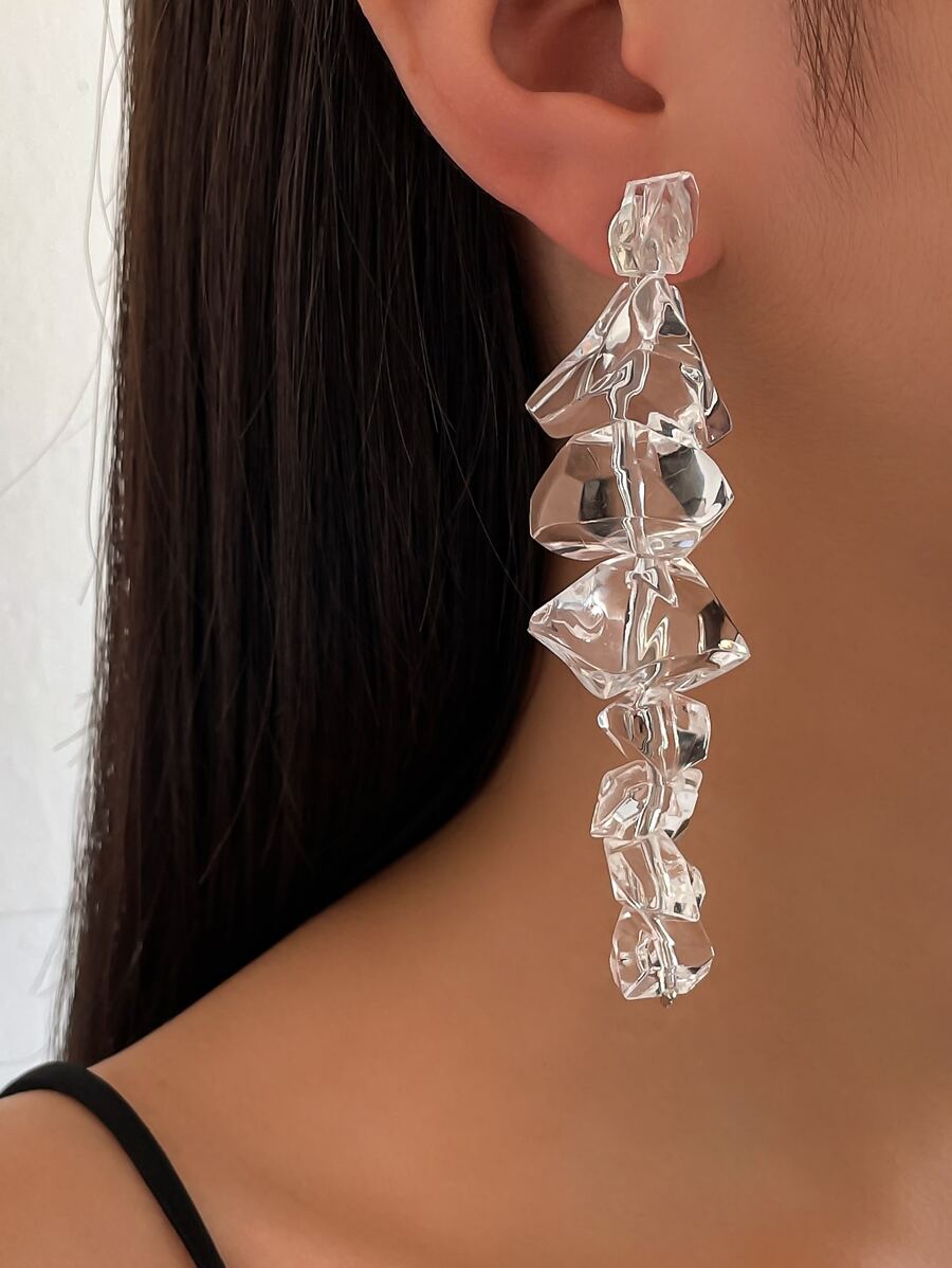 Andkiss Clear Drop Earrings