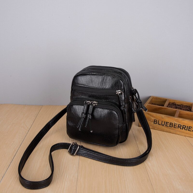 

Zip Front Crossbody Bag, Black