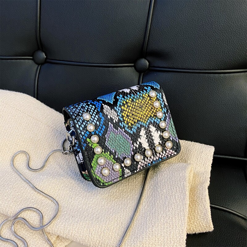 

Snakeskin Crossbody Bag, Multicolor