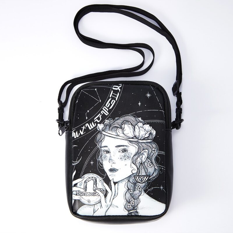

Figure Graphic Crossbody Bag, Black