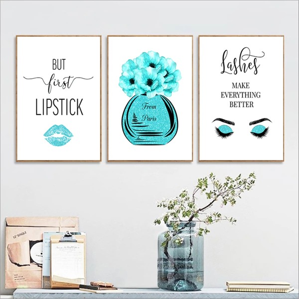 

3pcs Slogan Graphic Unframed Painting, Multicolor