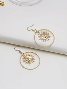 Bông tai thả trang trí mặt trời - Vàng - Xem 2