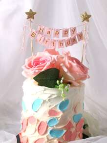 1入組生日蛋糕裝飾 - 粉色 - 查看 4