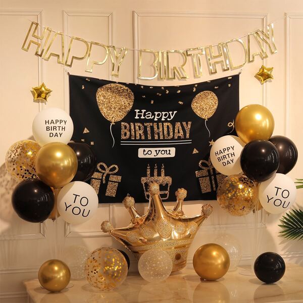 

29pcs Party Balloon & Banner Set, Multicolor