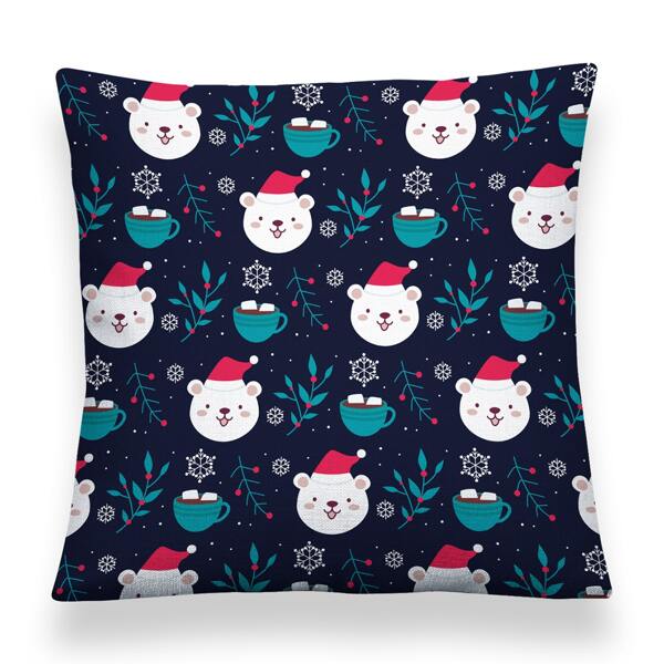 

Christmas Print Waterproof Outdoor Cushion Cover Without Filler, Multicolor