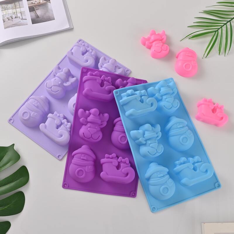 

1pc Christmas Pattern Random Color Mold, Multicolor