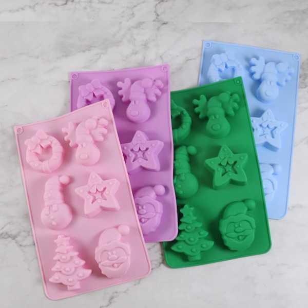 

1pc Christmas Pattern Random Color Silicone Mold, Multicolor