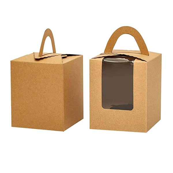 

10pcs Plain Dessert Box, Khaki