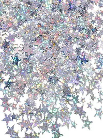 1pack Star Shaped Decorative Confetti, Plastic Sequin Shiny Star Throwing Confetti For Party,Christmas, Ramadan,Ramadan Decor,Eid Mubarak