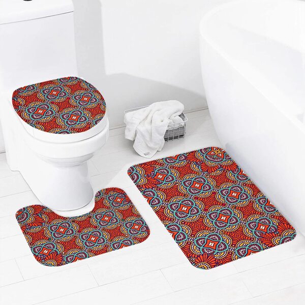 

1pc Mandala Print Bath Mat, Multicolor
