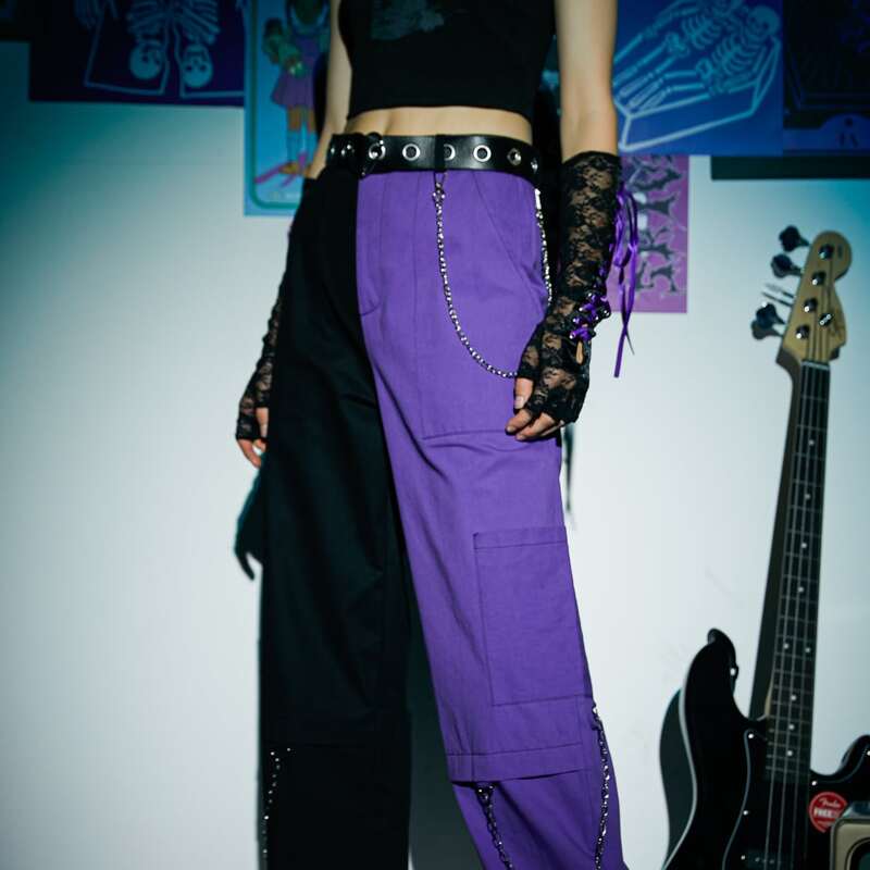 

Colorblock Straight Leg Pants, Multicolor